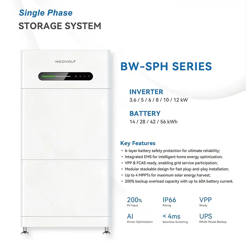 7kWh Stackable LiFePO4 ဘက်ထရီ မော်ဂျူး
